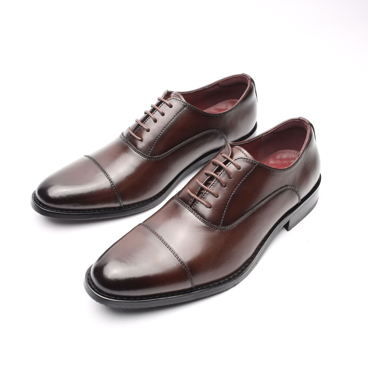 Men's Oxford Leather Dress Shoes with Height Increase