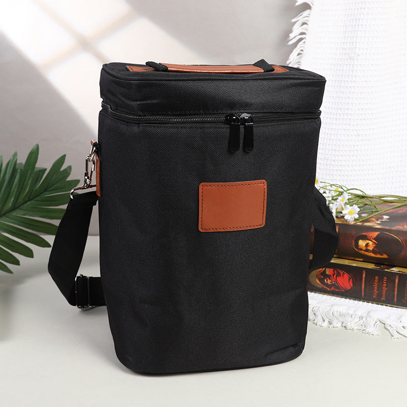 Red Wine Thermos Bag for 4 Bottles Outdoor Picnic