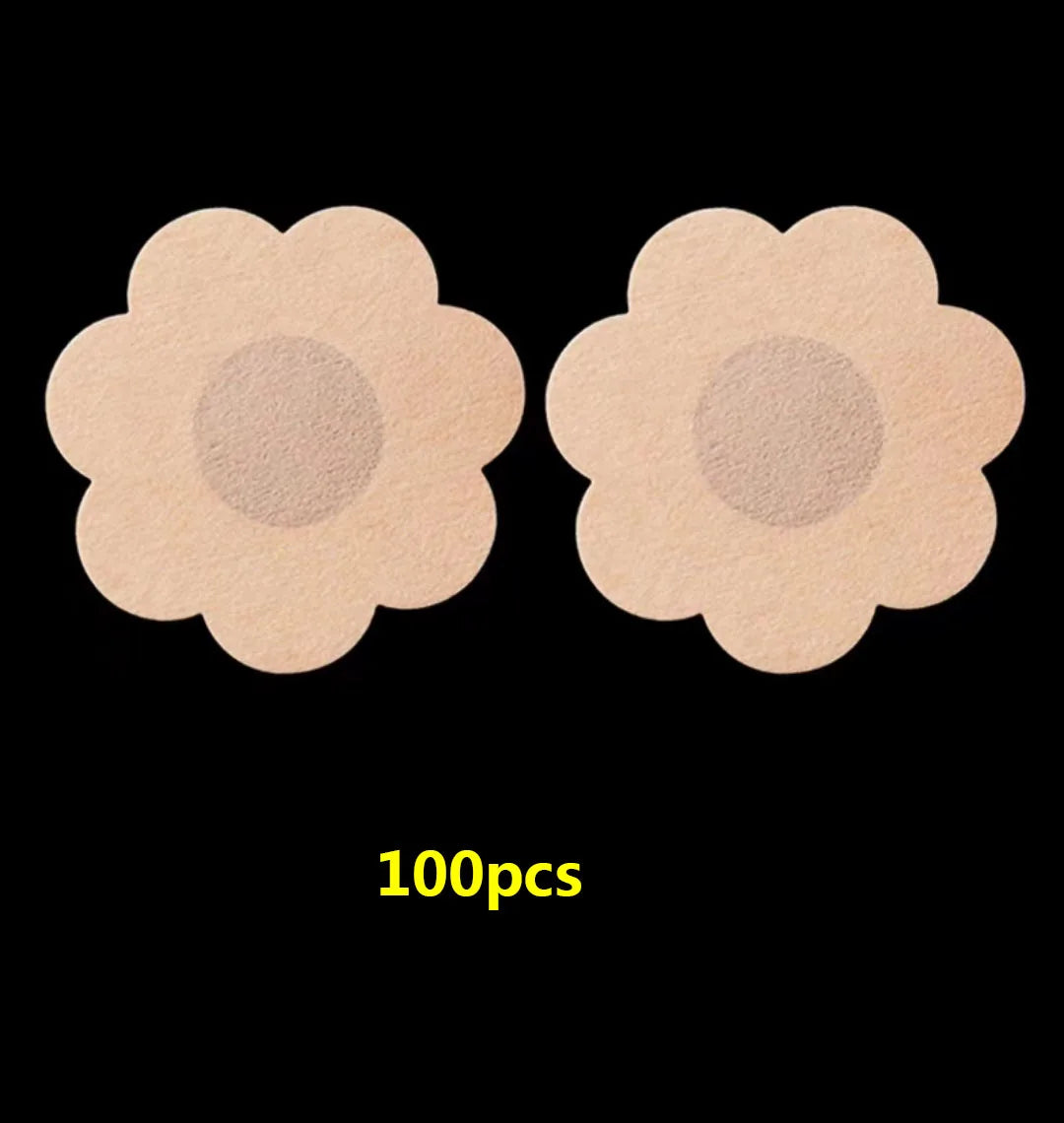 100Pcs Disposable Invisible Nipple Covers Natural Color