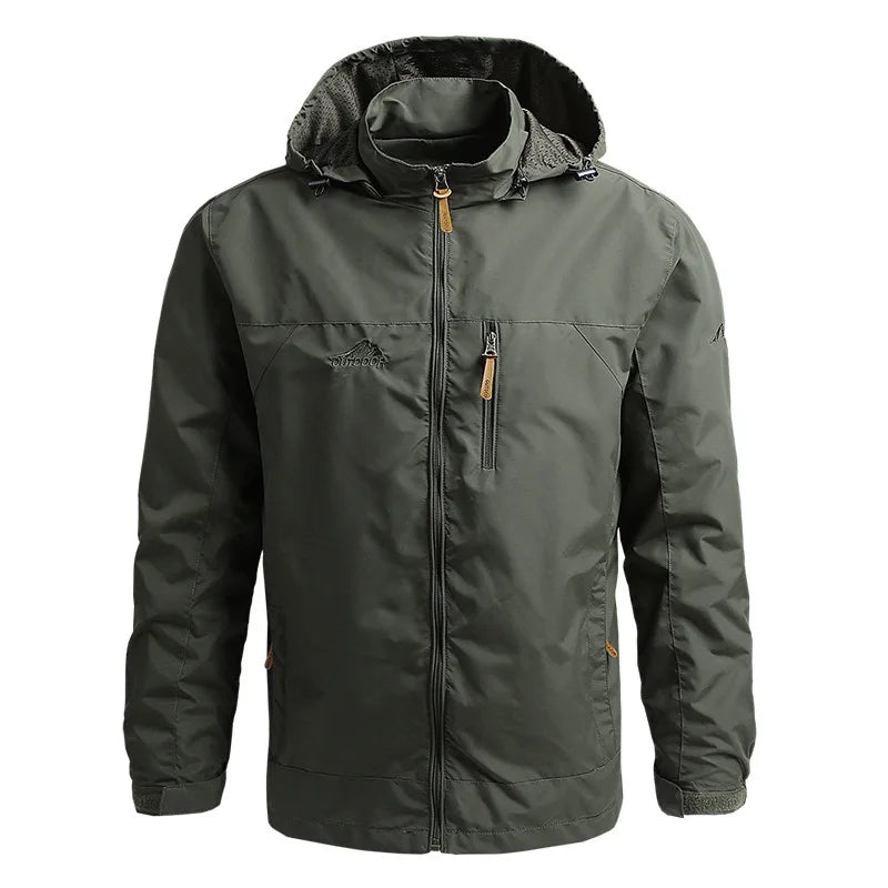 Men's Oversize Nylon Windbreaker Jacket for Spring and Autumn