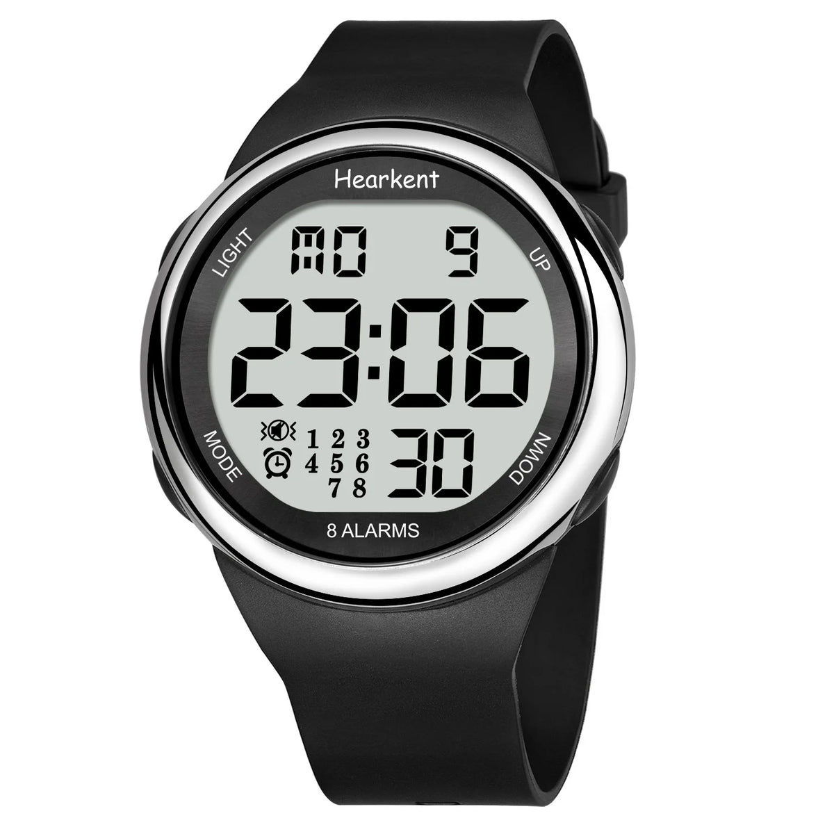 Hearkent 8 Alarm Waterproof Digital Wristwatch