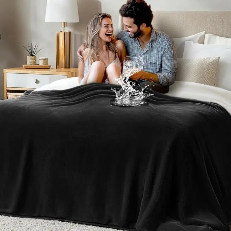 Waterproof Flannel Blanket for Bed and Couch
