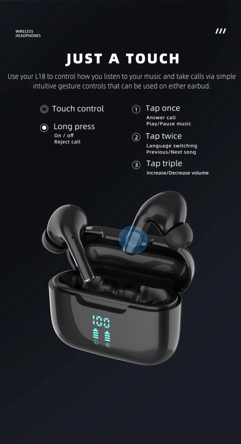 Wireless Bluetooth Earphones with ENC and HIFI Sound