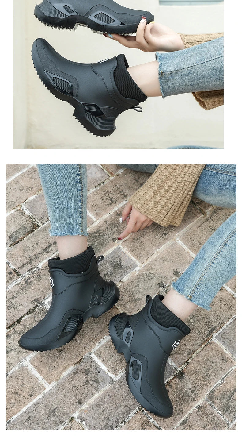 Men's Waterproof Fleece-Lined Rain Boots