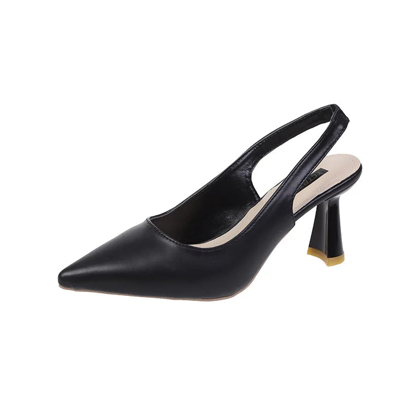 Breathable Pointed Toe Stiletto Heel PU Women's Sandals