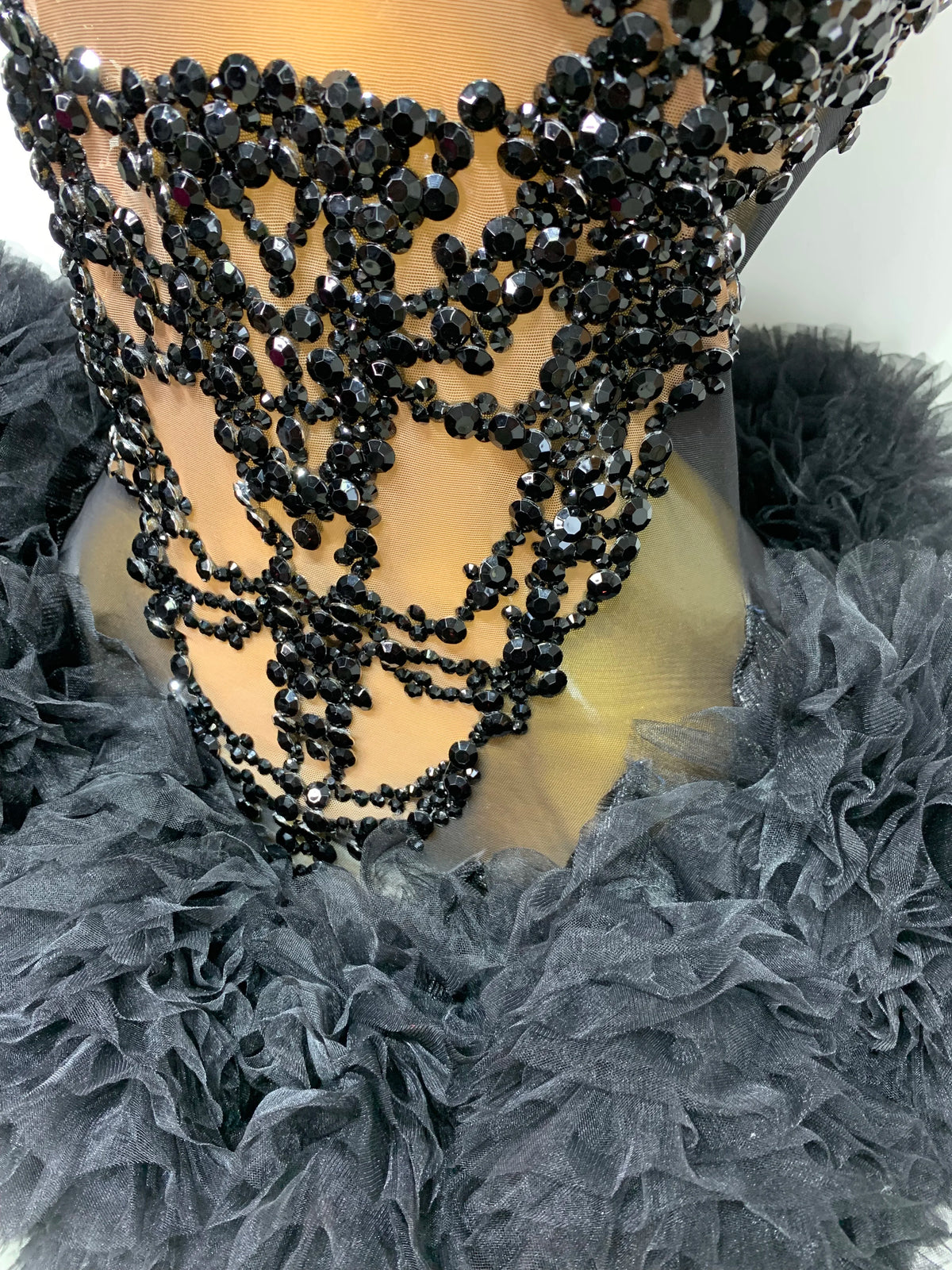 Sexy Rhinestone Mesh Bodycon Mini Dress for Women