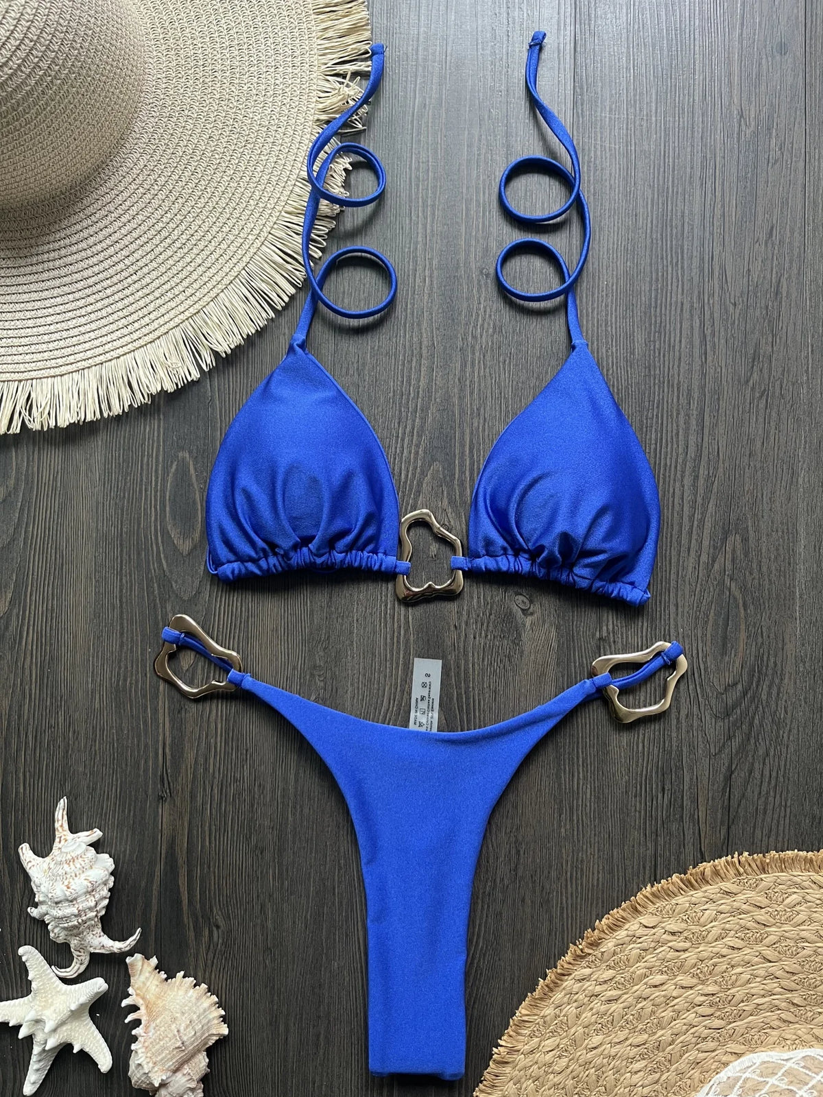 Halter Neck Micro Bikini Set Women Solid Swimwear