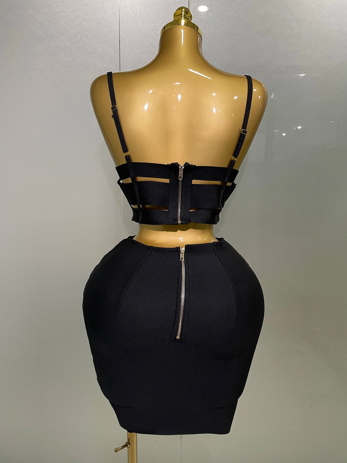 Women Sexy Bandage Tops and Pencil Skirt Set