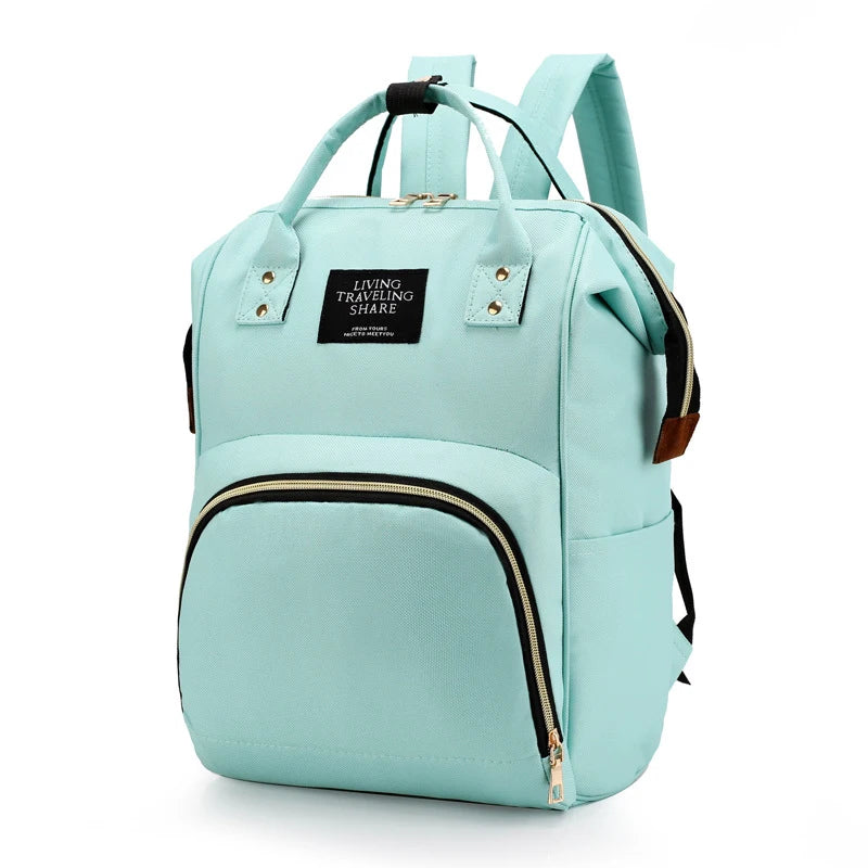 Large Capacity Canvas Diaper Bag Backpack