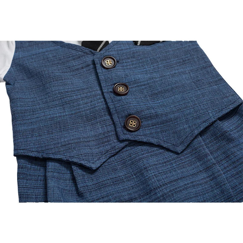Newborn Striped Romper Overalls for Baby Boys