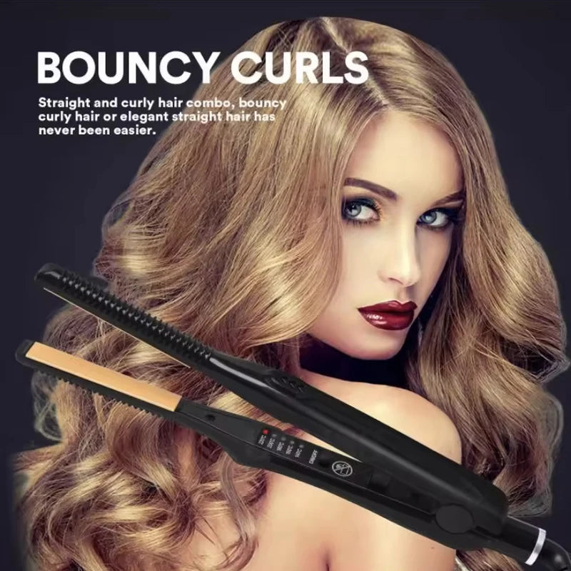 Mini Teddy Wave Titanium Hair Straightener for Short Hair