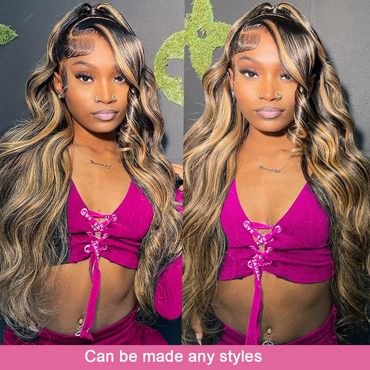 32 Inch Body Wave 1B/27 Highlight Lace Frontal Wig