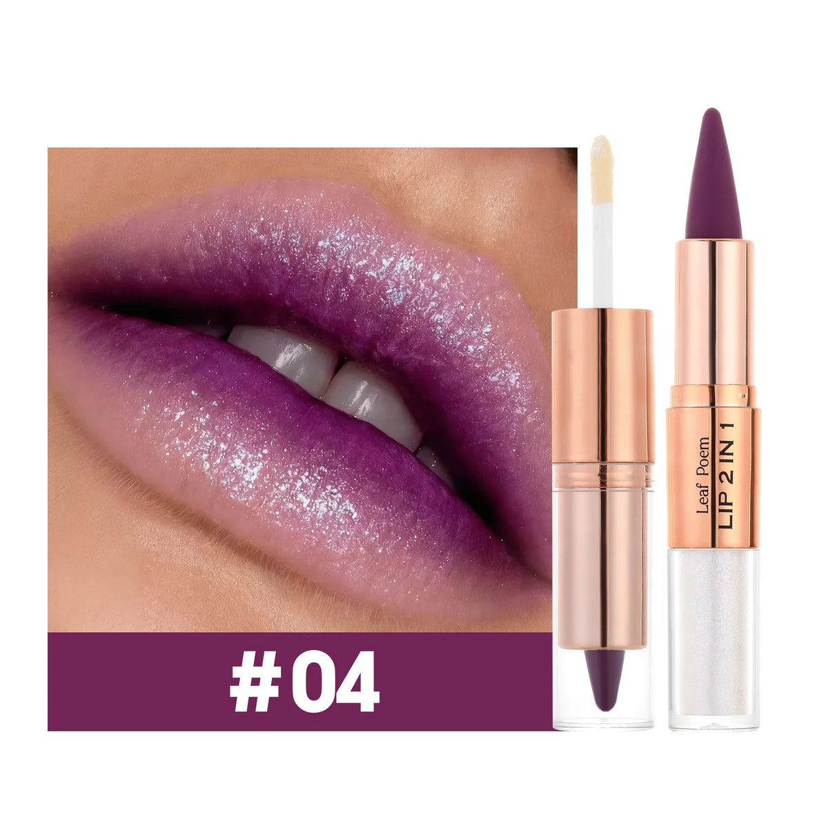 Waterproof Matte Black Lipstick and Lipgloss Duo