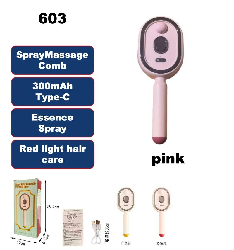 Electric Steam Hair Brush with USB-C Charging