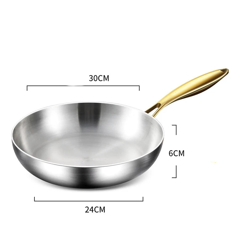 28cm Stainless Steel Nonstick Frying Pan Wok