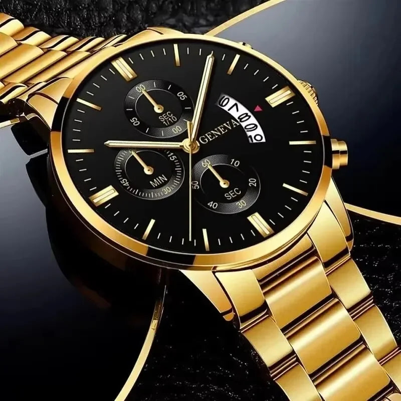 Luxury Stainless Steel Quartz Watch for Men