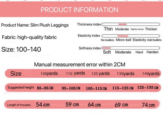 Fleece-Lined Thermal Leggings for Girls