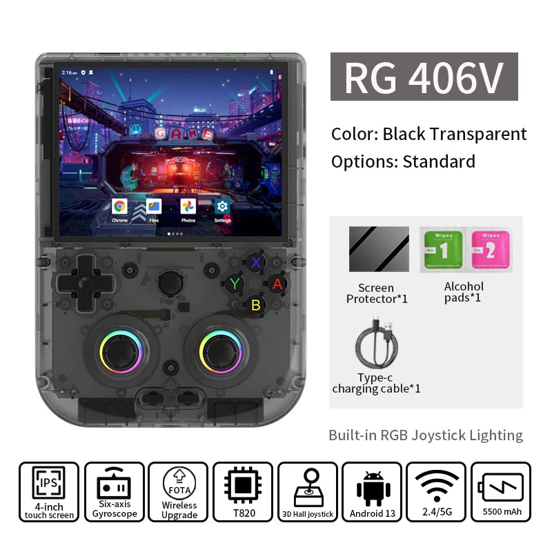 Anbernic RG 406V Retro Handheld Console 4 Inch IPS