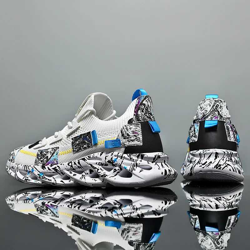Men's Breathable Lace-Up Sneakers