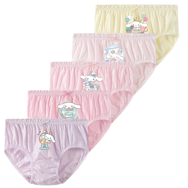 Cotton Girls Briefs with Cartoon Characters