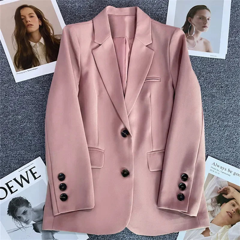 Elegant Long Sleeve Blazer Coat for Women