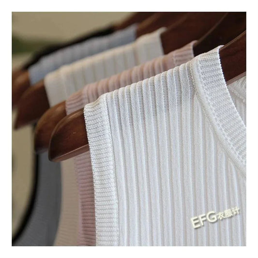 Summer Knitted Blouse Shirt for Women