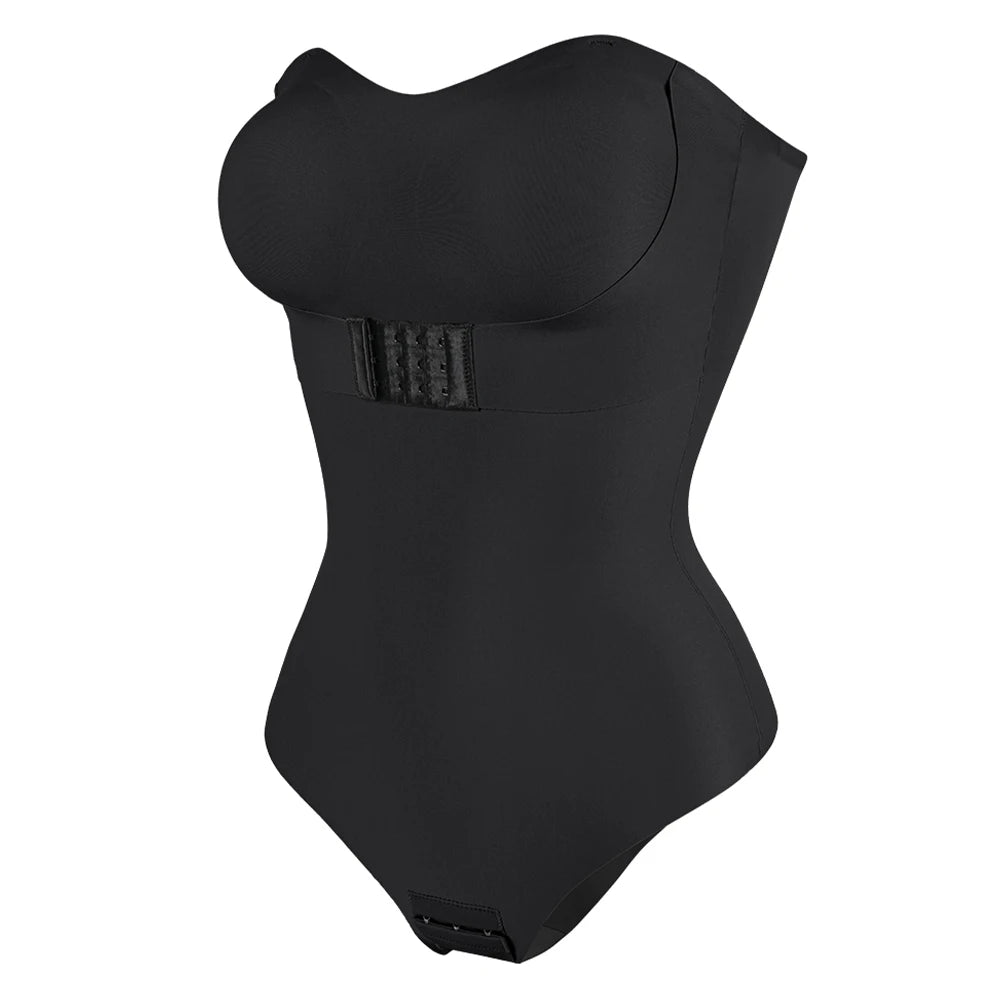 Strapless Bodysuit Tummy Control Shapewear Black S-4XL