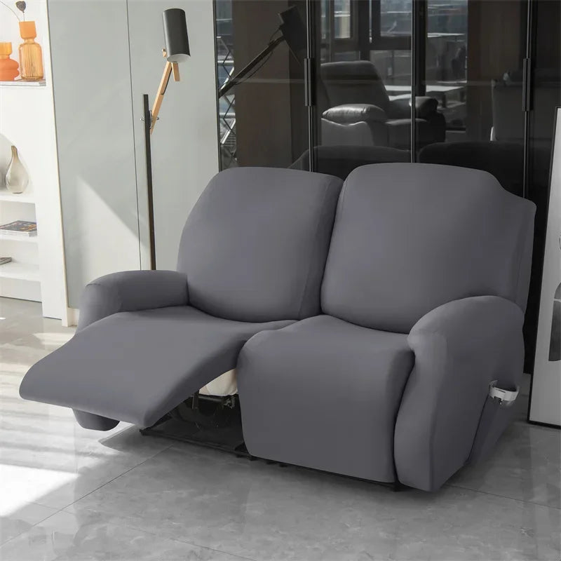 Soft Polyester Recliner Sofa Cover Solid Color