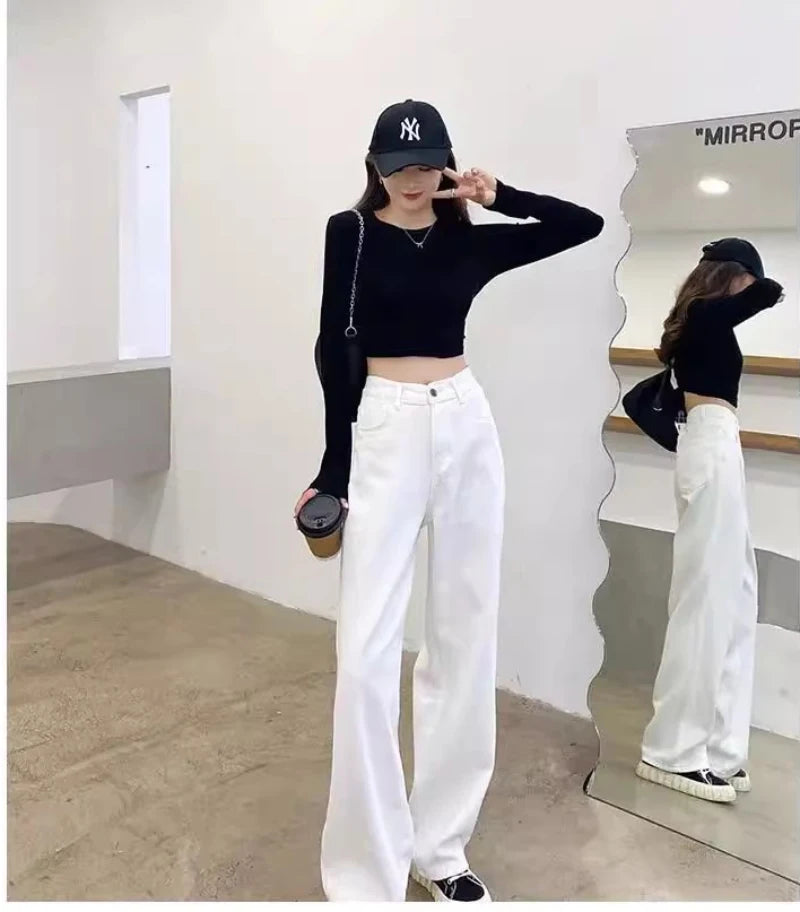 Women's Loose Denim Straight Leg Pants