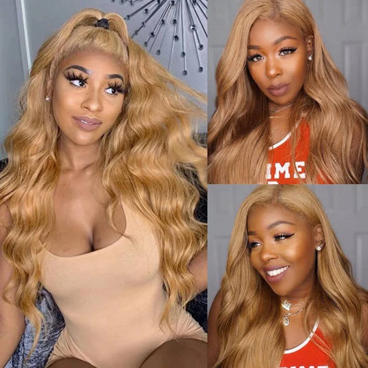 Ash Blonde Body Wave Lace Frontal Wig Human Hair