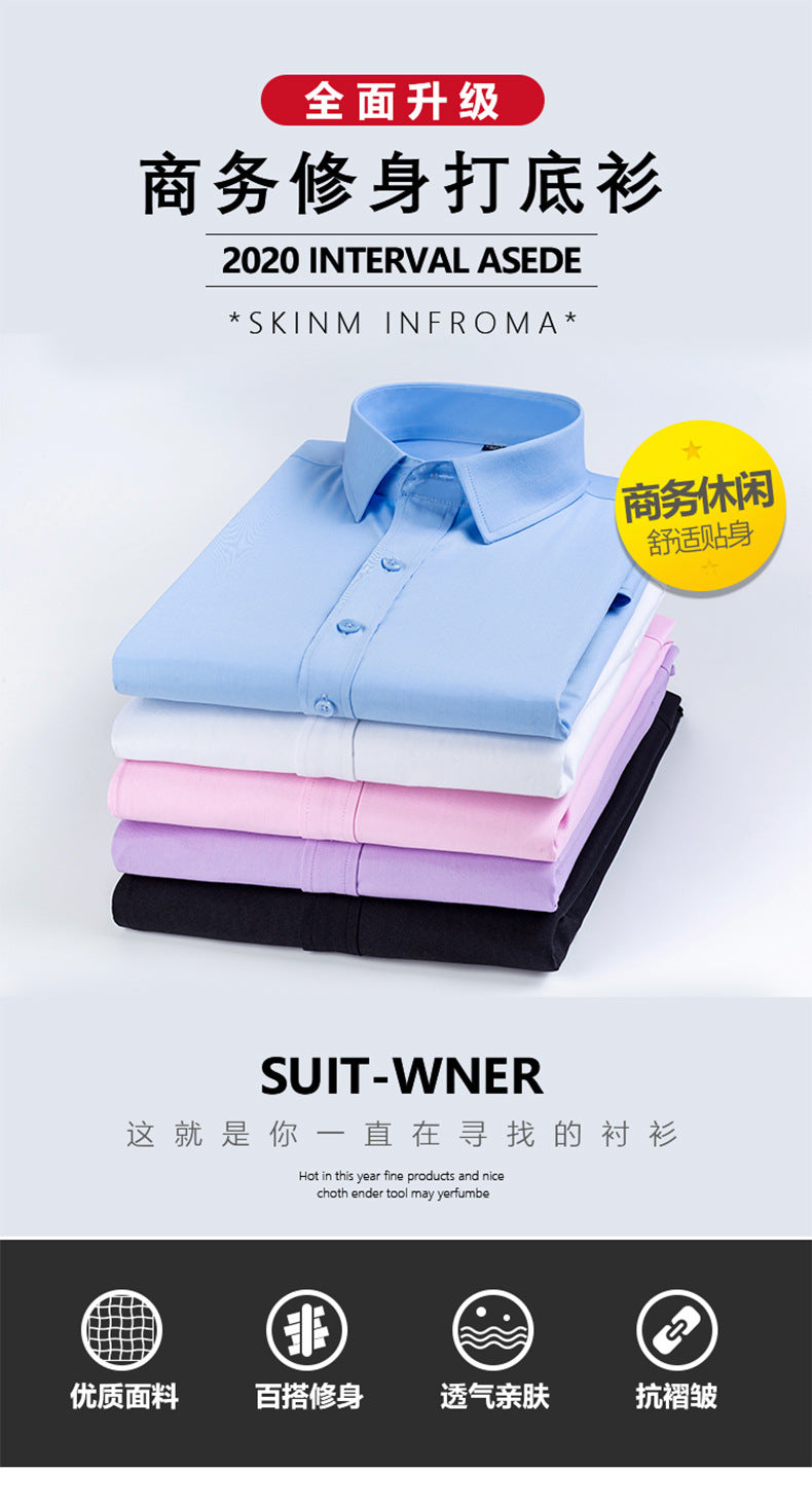 Striped Long-Sleeved Shirt for Men, Cotton Blend, Breathable