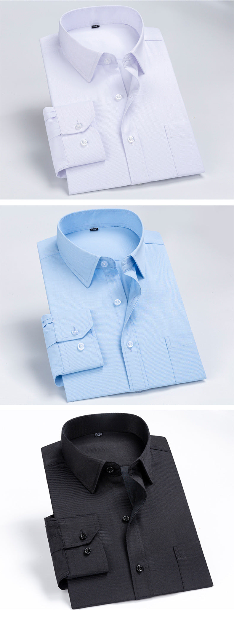 Striped Long-Sleeved Shirt for Men, Cotton Blend, Breathable