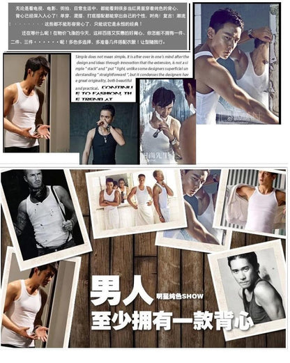 Men's Cotton Slim Fit Sports Vest in Multiple Colors