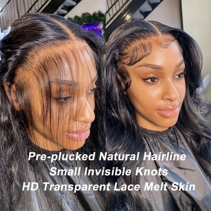 40 Inch Body Wave Human Hair Wig Natural Black