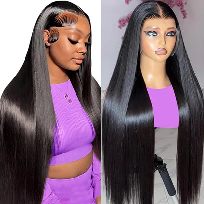 Malaysia Human Hair 13x6 Lace Front Wig 30 Inch Straight