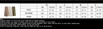 Vintage Satin Solid Long Skirt Women High Waist