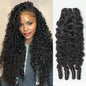 Burmese Curly Human Hair Bundles Double Drawn Extensions