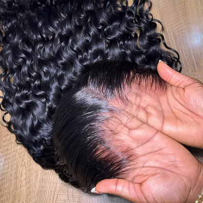 13x6 Deep Wave Human Hair Wig 250 Density 40 Inch