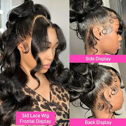 30 Inch Body Wave Human Hair Lace Front Wig