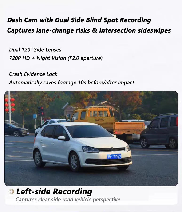 4 Channel WiFi Car DVR Dashcam with 360 Degree Recording