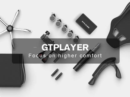 GTPLAYER Gaming Chair with Footrest and Lumbar Support