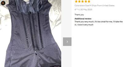 Women's Black Lace-Trimmed Shapewear Bodysuit
