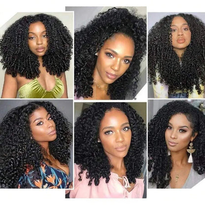 Burmese Curly Human Hair Bundles Double Drawn Extensions