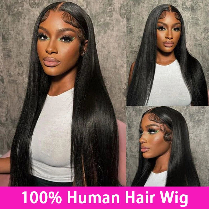 Malaysia Human Hair 13x6 Lace Front Wig 30 Inch Straight