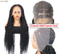 Boho Box Braided Curly Hair Full Lace Wig Burgundy