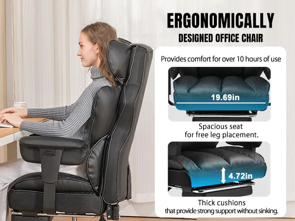 Ergonomic Leather High Back Office Gaming Chair