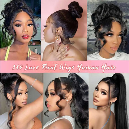 30 Inch Body Wave Human Hair Lace Front Wig