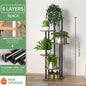 Wooden 6 Tier Plant Stand for Indoor Display