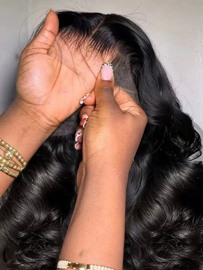 Body Wave 250 Density HD Transparent Lace Front Wig 40 Inch