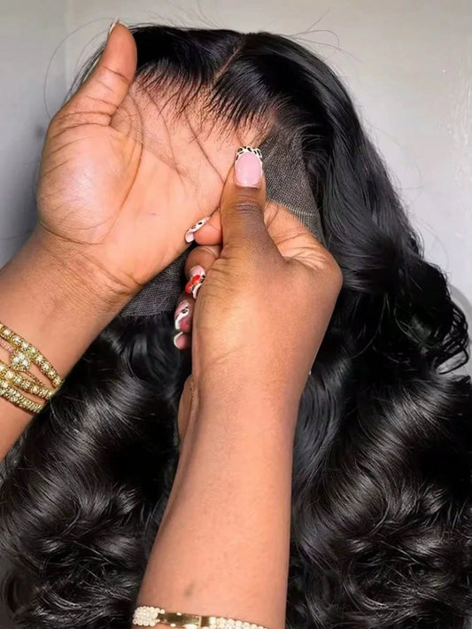 Body Wave 250 Density HD Transparent Lace Front Wig 40 Inch